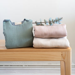 Saco de dormir MEDIA ESTACIÓN  blanco invierno/marinero TOG 1.5 en algodón orgánico