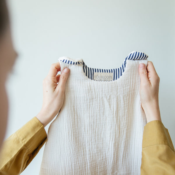 Saco de dormir MEDIA ESTACIÓN  blanco invierno/marinero TOG 1.5 en algodón orgánico