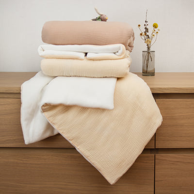 Manta Acolchada Bebé Muselina Blanco invierno - Polar