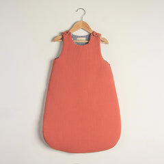 Saco de dormir muselina terracotta en algodón orgánico TOG 2,5
