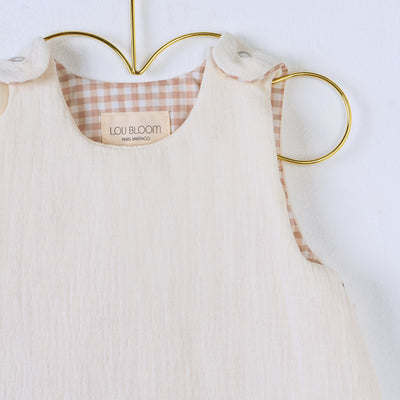 Saco de dormir Blanco Invierno/Vichy TOG 1.5 en algodón orgánico