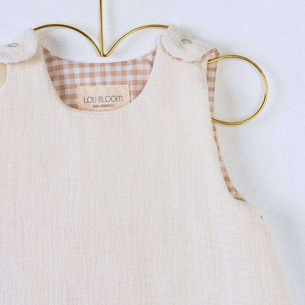 Saco de dormir Blanco Invierno/Vichy TOG 1.5 en algodón orgánico