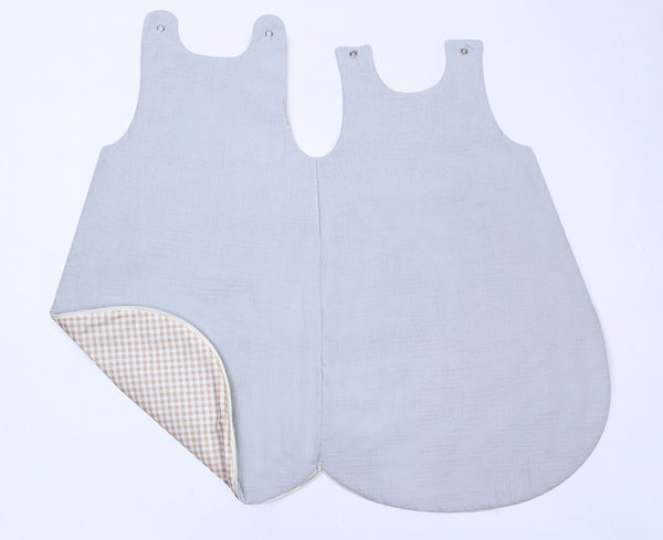 Saco de dormir Celeste viejo/Vichy TOG 1.5 en algodón orgánico