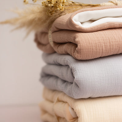 Manta Acolchada Bebé Muselina Malva viejo - Polar