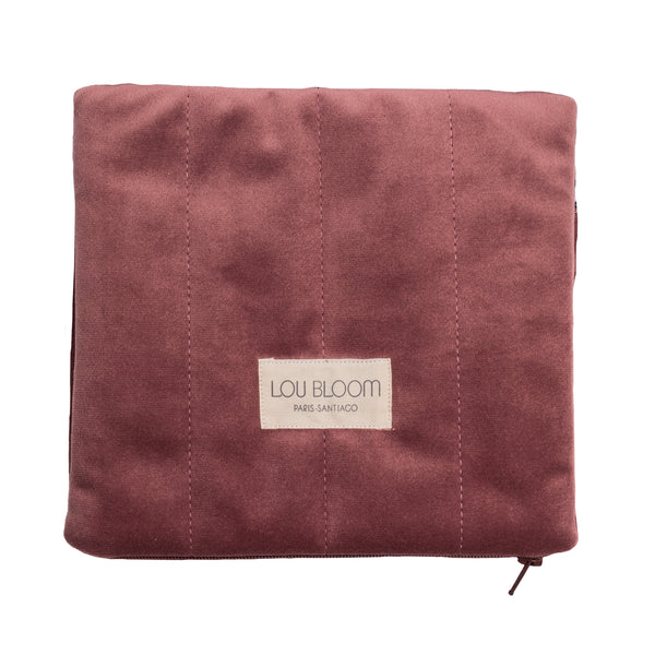 Mudador portátil eco-terciopelo rosa palo