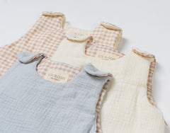 Saco de dormir Blanco Invierno/Vichy TOG 1.5 en algodón orgánico