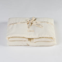 Manta Acolchada Bebé Muselina orgánica Blanco invierno