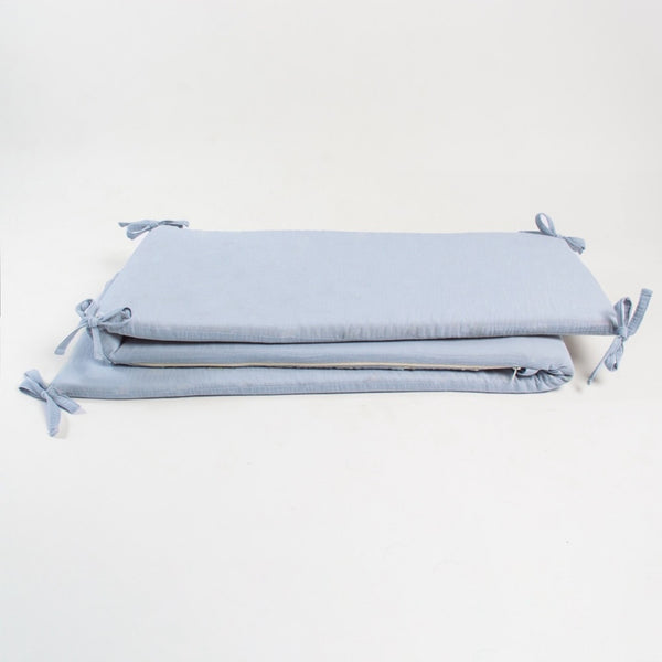 Protector de cuna Celeste Liso en algodón orgánico