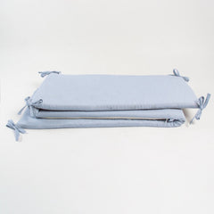 Protector de cuna Celeste Liso en algodón orgánico