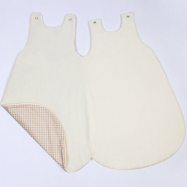 Saco de dormir Blanco Invierno/Vichy TOG 1.5 en algodón orgánico