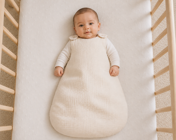 Saco de dormir Blanco Invierno/Vichy TOG 1.5 en algodón orgánico