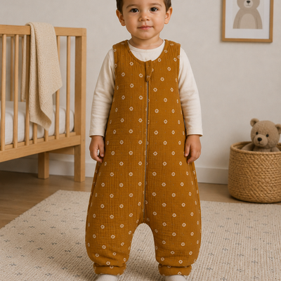 Saco de dormir con pies Camel/Soles algodón orgánico TOG 2,5