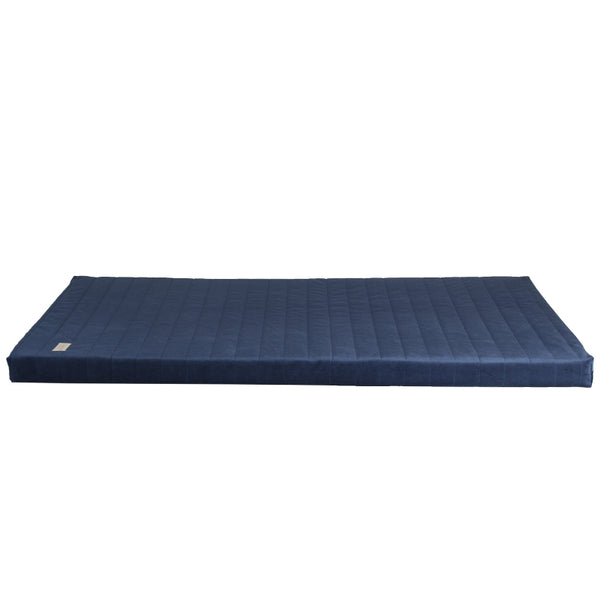 Matelas en éco-velours bleu marine