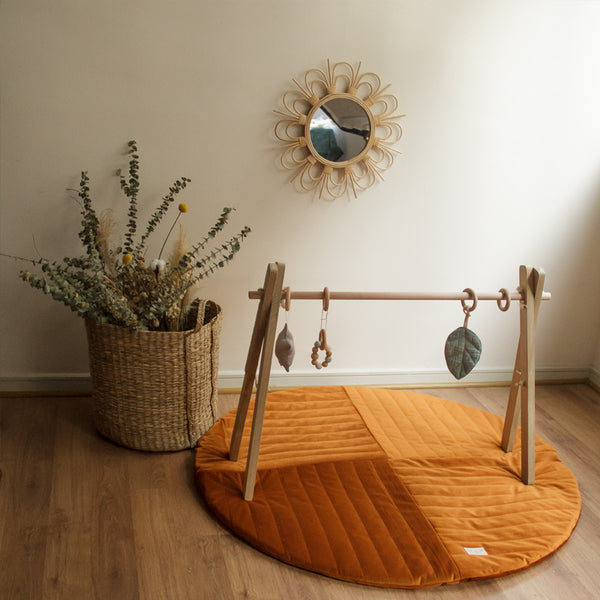 Tapis de jeu circulaire en éco-velours