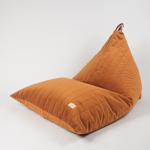 Pouf niño eco-terciopelo cobre