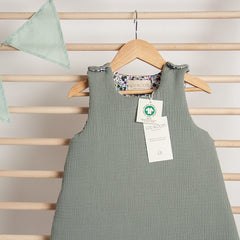 Gigoteuse vert eucalyptus en mousseline de coton bio