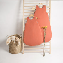 Gigoteuse en mousseline de coton bio Terracotta