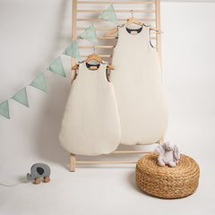 Gigoteuse d'hiver blanche en mousseline de coton bio