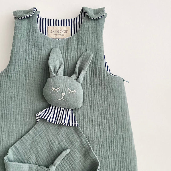 Kit Babyshower Saquito 0-6 tog 1.5 + Tuto conejo