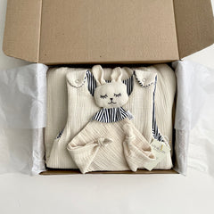 Kit Babyshower Saquito 0-6 tog 1.5 + Tuto conejo