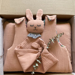 KIT Baby shower Saquito 0-6 TOG 2.5 + Tuto conejo